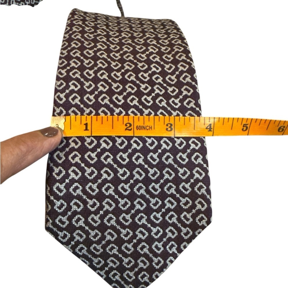 Gucci Horsebit silk jacquard tie in new conditions - Picture 10 of 10